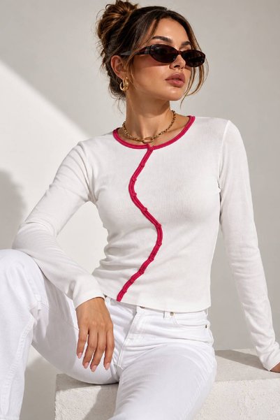 Enso Premium Rayon Asimetrik Düğmeli İnce Örme Hırka