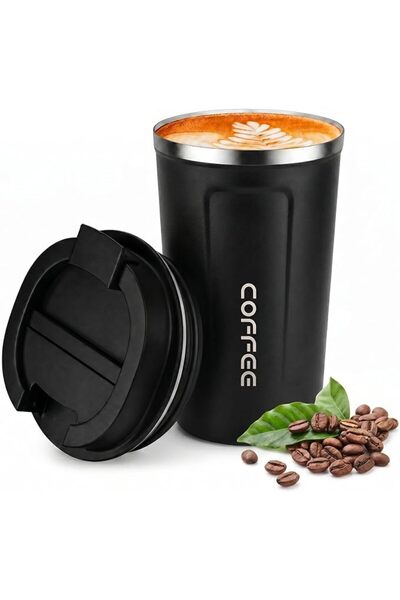 GENERAL Toll House Flip-Top Travel Mug, Stainless Steel, 510 Ml, Blue, Insula...