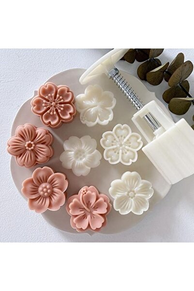 Generic for Mooncake Mould Set with Flower Stamps, Hand-Pressure Chinese Mid-...