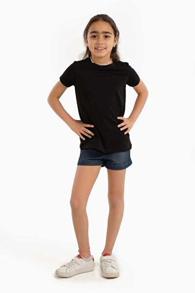 CARINA Karina Short Sleeve Girls Blouse-Black