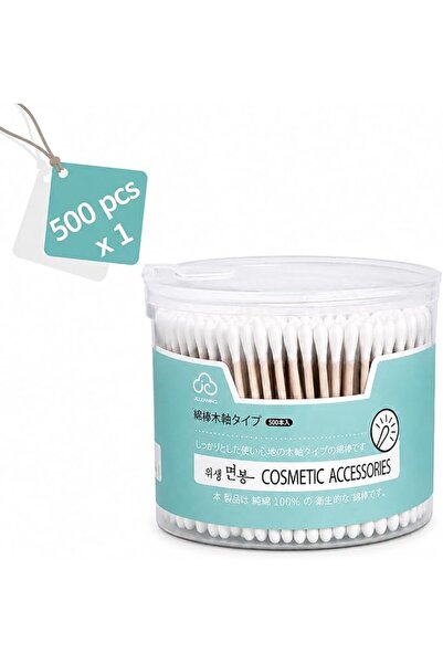 SKY TOUCH SKY-TOUCH 500 Count Cotton Swabs, Round Cotton Tips, 100% Cotton, D...
