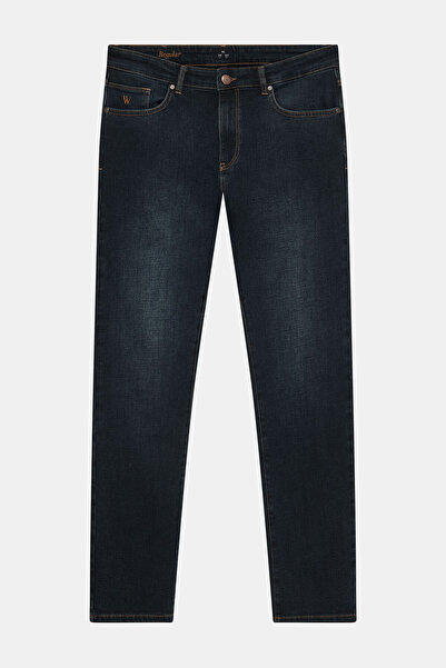 W Collection INDIGO STANDART KALIP PAMUK ELASTAN JEAN PANTOLON