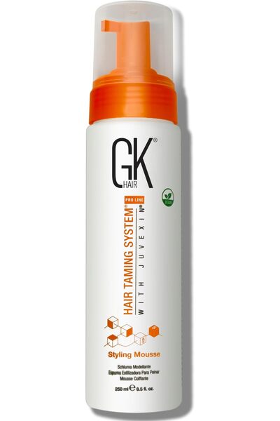 GK HAIR موس تصفيف الشعر بالكيراتين العالمي لزيادة الحجم (8.5 أونصة سائلة/250 ...