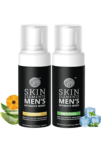 Skin Elements Intimate Wash for Men with Tea Tree Oil (Combo) | pH Balanced F...