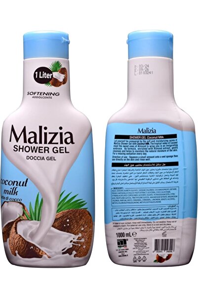 Malizia Softening Coconut Milk Scent Bath Foam Shower Gel 1000 ml