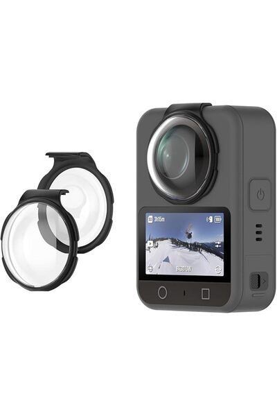 Generic غطاء عدسة بزاوية 360 درجة لكاميرا DJI Osmo 360 Action، طبقة حماية بصر...