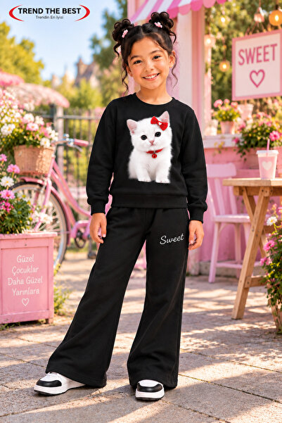 TREND THE BEST Trendin En İyisi Winter, Spring, and Autumn Girls' Black Spani...