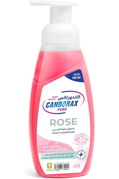 candorax غسول اليدين بالورد الوردي، 500 مل