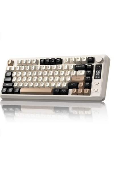 ATAsoft M75 Kablosuz BT1+BT2+2.4Ghz Oled TFT Ekranlı Rainbow Aydınlatmalı Gam...