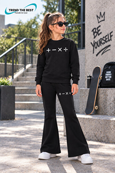 TREND THE BEST Trendin En İyisi Winter, Spring, and Autumn Girls' Black Spani...