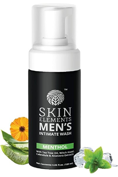 Skin Elements Intimate Wash for Men with Menthol (4.05 fl. oz.) | pH Balanced...