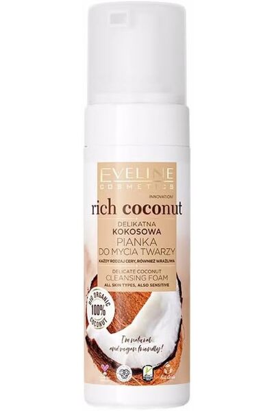 Eveline Cosmetics Rich Coconut Cleansing Foam | For All Skin Types including ...