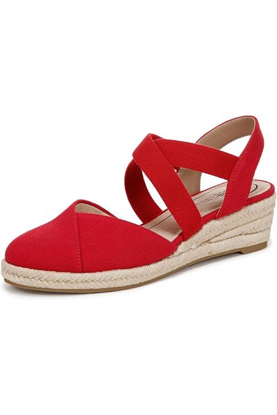 GENERAL صندل نسائي من LifeStride طراز Kimball Espadrille ذو كعب ويدج