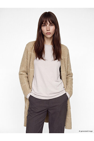 LC Waikiki Two Mt Shop Quality Lcw Everyday Beige Knitwear Plaid Women's Card...
