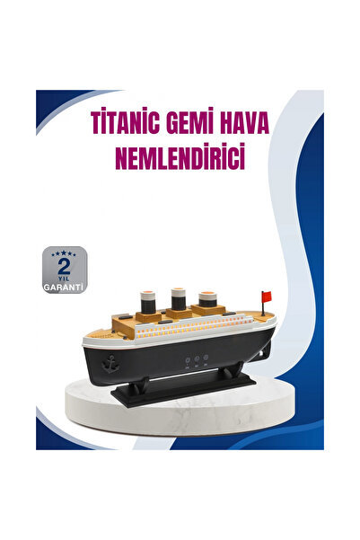 Dekoratif Gemi Modeli 7 Renk Işıklı Hava Nemlendirici Ve Oda Kokusu Difüzörü