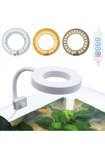 SYOSI مصباح LED كامل الطيف بمشبك USB لحوض السمك من 1 الى 5 جالون وحوض السمك ا...
