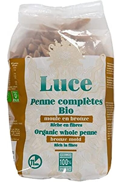 LUCE /ORGANIC 500G WHOLE WHEAT PENNE - bronze mold