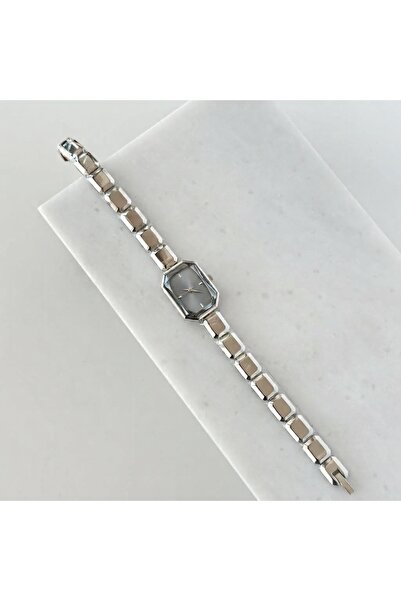 Vesce Atelier Square Cord Silver Watch Gray