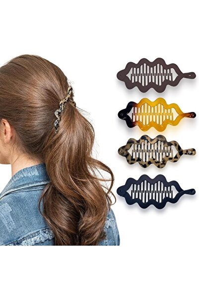 JOYZZZ Banana Clips For Women, 4 PCS Hair Claw Clips Barrettes, Thick Thin Ha...