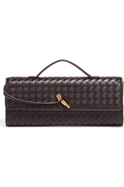 GENERAL Suede Woven Evening Clutch Purses Women Crossbody Shoulder Hobo Handbag