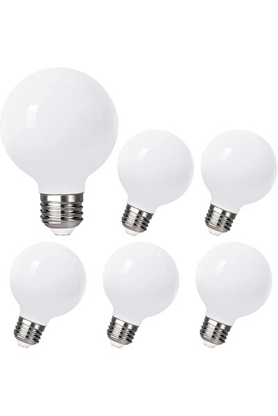 GENERAL 6 Pack LED Light Bulbs, G25/G80 Dimmable Flick-Free White Light 6000K