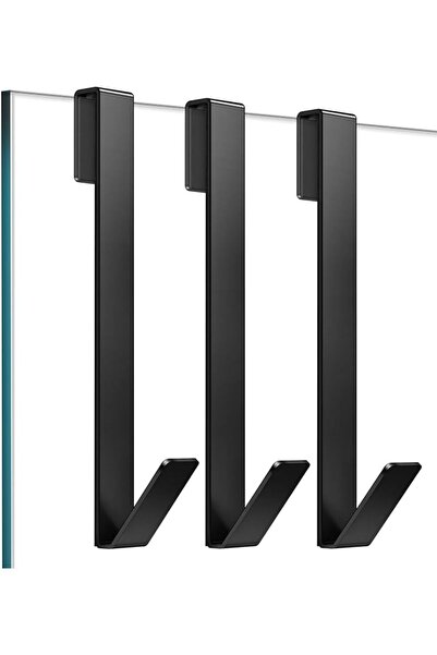 ALMEKAQUZ 3 Packs Shower Door Hooks 10 in, Shower Hooks for Towels, Drilling-...