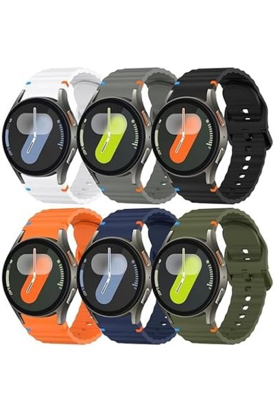 GENERAL Silicone Band for Samsung Galaxy Watch 7/6/5/4/FE 40 mm 44 mm/Watch 6...