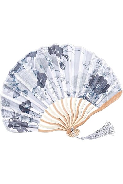 ASKIND Decorative Hand Fan Foldable, Vintage Bamboo Ribs Shell Fan, Crafts Fo...