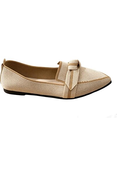 Generic Women's Pointed Toe Knit Ballet Flats, Comfortable Color Block Bow Sl...