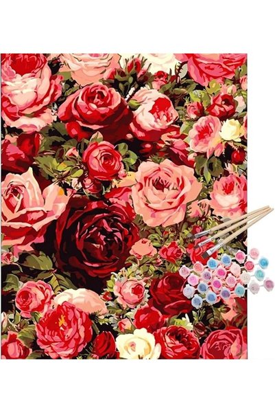 TERRIFI Paint by Numbers Kit for Adults and Beginners, DIY Floral Painting Se...