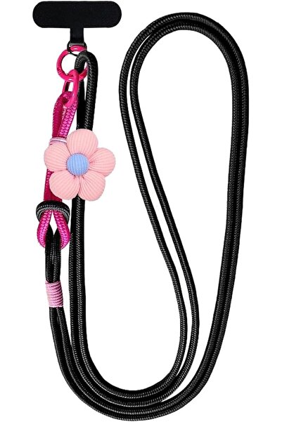 lunirawear حبل هاتف قابل للتعديل مضاد للسرقة بتصميم زهري مع رقعة أمان، حزام ه...