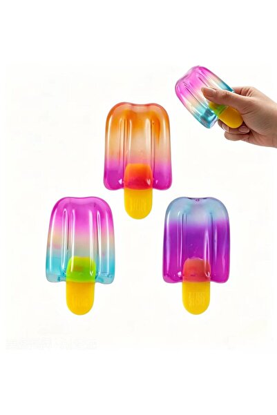 Beauenty Gradient Ice Cream Pop Fidget Squeeze Toy, Summer Sensory Stress Rel...