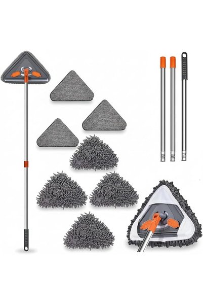LinJie Telescopic Window Cleaner Kit, Extendable Up To 10m, With 3 Replaceabl...