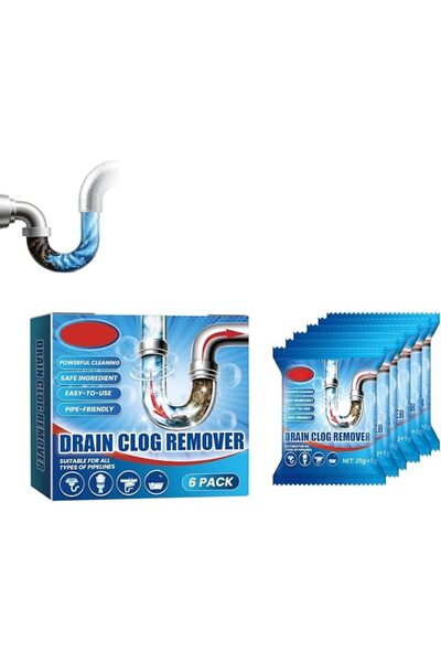 GENERAL Pack of 6 Drain Clog Remover, Toilet Quickily Cleaning Powder, Quick-...