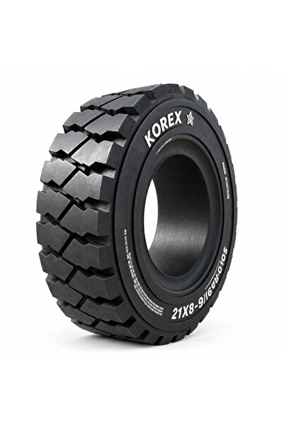 21x8-9 Dolgu Forklift Lastiği Siyah – Segmanlı