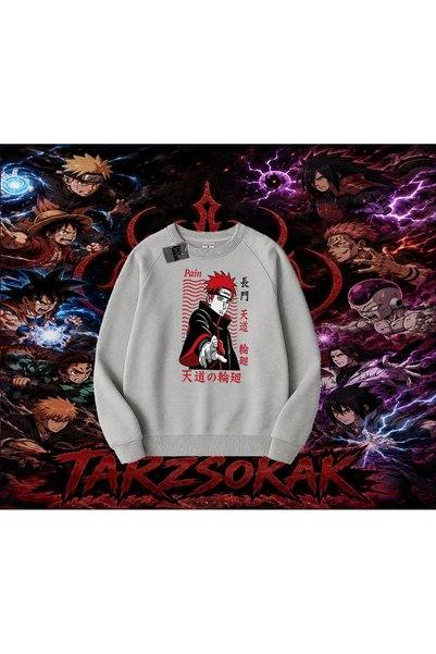 Tarzsokak Naruto Uzumaki Premium Anime Oversize Unisex Crew Neck Sweatshirt W...