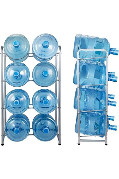 GENERAL Water Jug Holder 4-Tier Storage Rack Stand for 8 Bottles