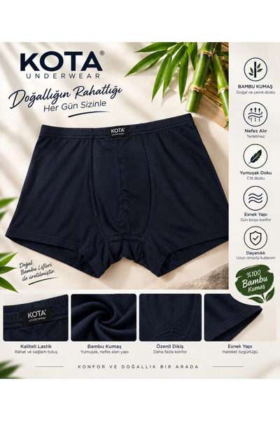 Bambu lacivert boxer