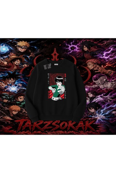 Tarzsokak سويت شيرت روك لي ناروتو بتصميم شخصية أنمي كبير الحجم للجنسين باللون...