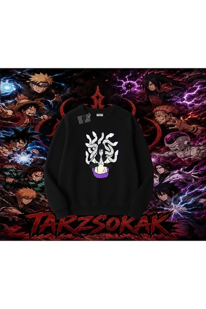 Tarzsokak Orochimaru Naruto Anime Character Oversize Unisex Crew Neck Sweatsh...