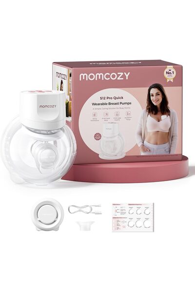 Momcozy - Wearable Breast Pump S12 Pro Quick Single - White