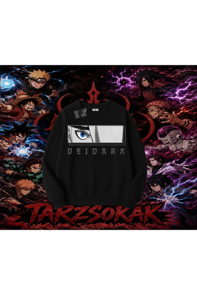Tarzsokak Deidara Naruto Anime Character Oversize Unisex Crew Neck Sweatshirt...