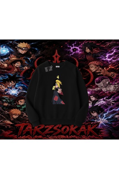 Tarzsokak Deidara Naruto Anime Character Oversize Unisex Crew Neck Sweatshirt...