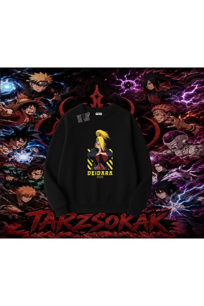 Tarzsokak Deidara Naruto Anime Character Oversize Unisex Crew Neck Sweatshirt...
