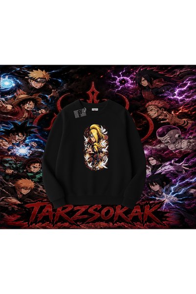 Tarzsokak Deidara Naruto Anime Character Oversize Unisex Crew Neck Sweatshirt...