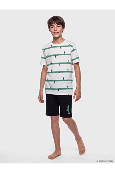 LC Waikiki Quality Pieces from Çelebi Store Boys' Shorts Pajama Set