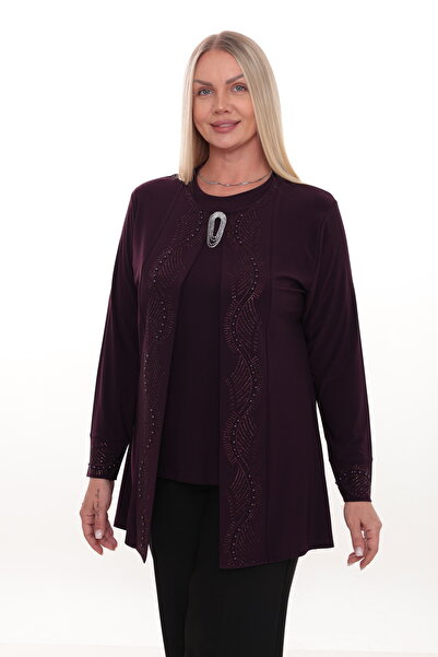 TRENDSE Anne içli-dışlı Takım Taşlı, Abiye Ceket ve tişört Takım