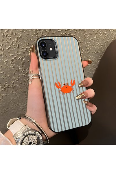 CHICASELUX رسومات كرتونية بسيطة مخططة متوافقة مع هاتف iPhone 12/12 Pro على شك...