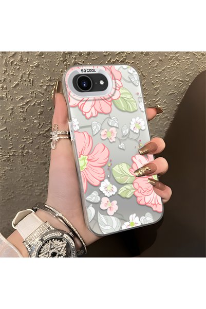 CHICASELUX غطاء حماية كامل لهاتف iPhone 17E متوافق مع تصميم زهرة اللبلاب بالل...