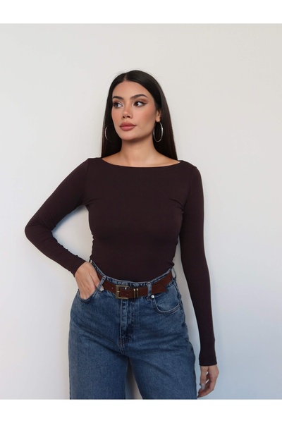 ESRAHELVACI Kayık Yaka Slim Fit Blouse